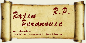 Rajin Peranović vizit kartica